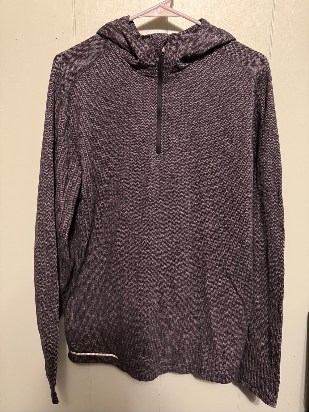 lululemon athletica Men's Half-Zip Hooded Sweater - Heathered Dark Gray